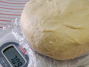 Weighing dough