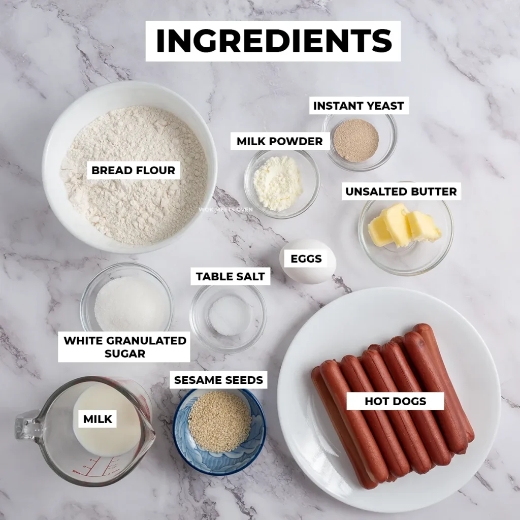 Chinese hotdog buns ingredients