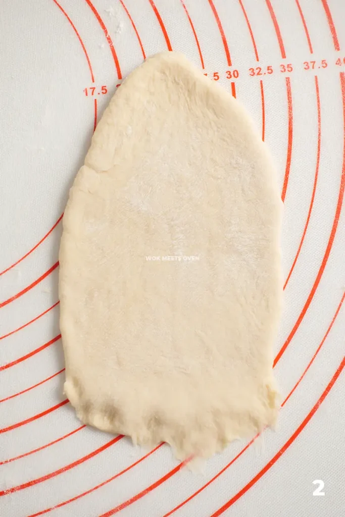 Dough ball rolled out