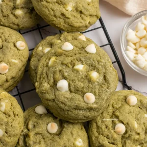 Featured Image of White Chocolate Chip Matcha Cookies