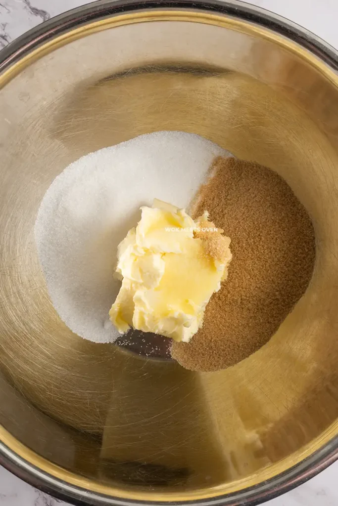 butter and sugar in bowl