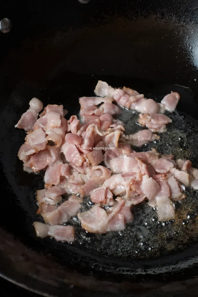 frying bacon step 1