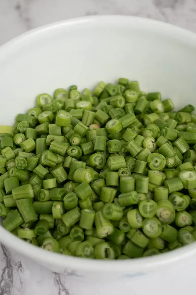 Long beans already cut