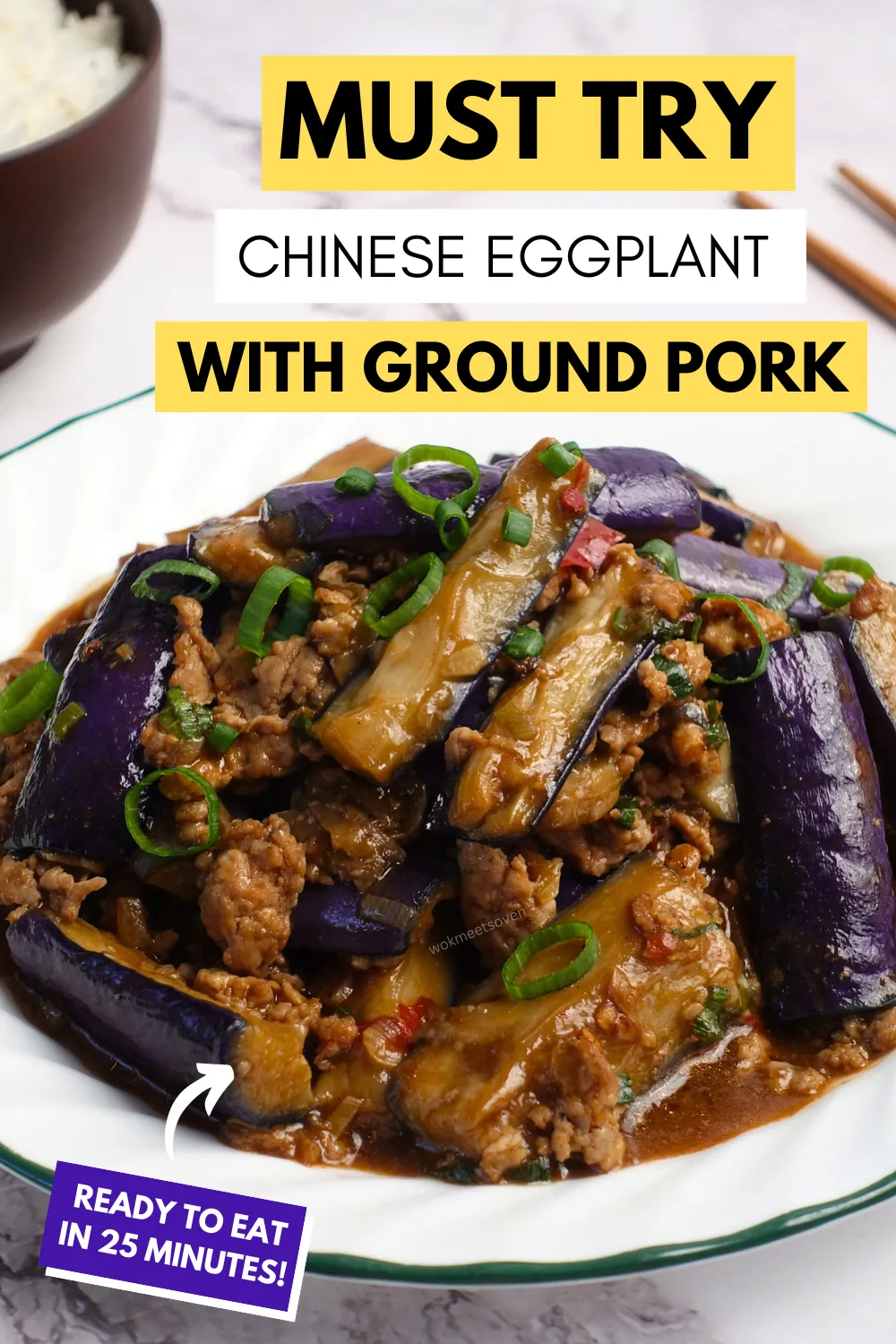 Chinese eggplant with ground pork pinterest pin