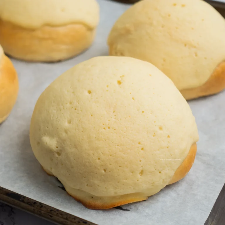 Mexican bun on baking tray