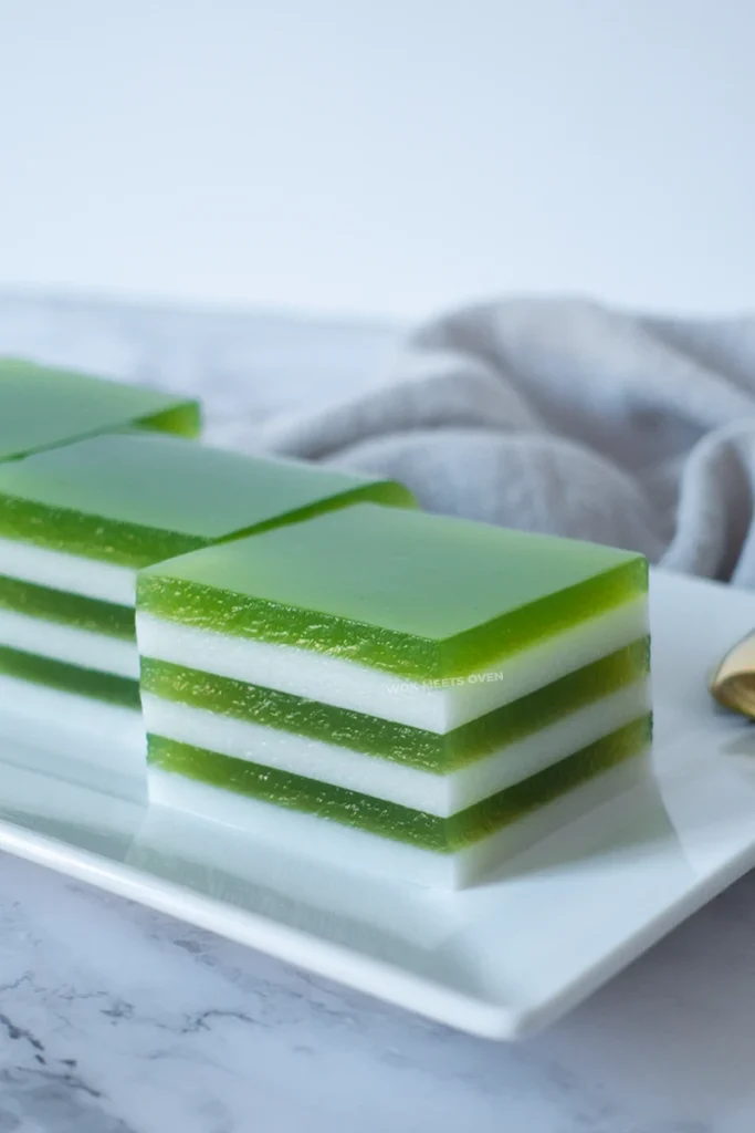Another image of Vietnamese Pandan coconut jelly
