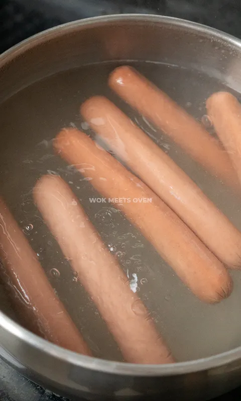 Cooking hotdogs
