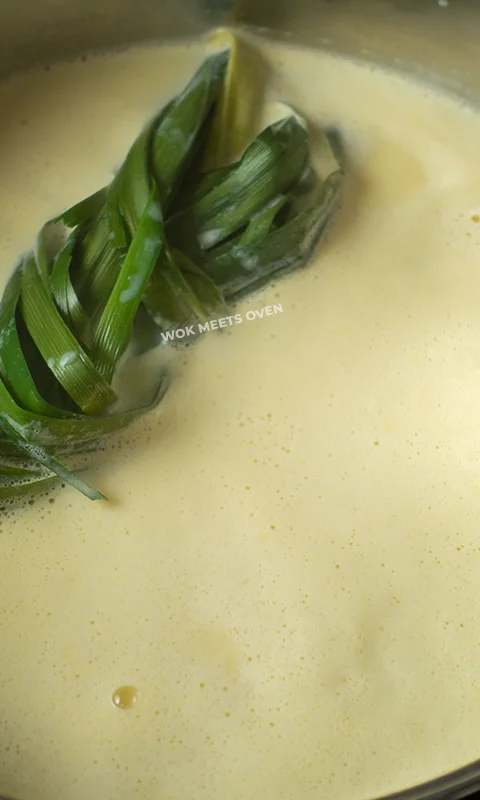 Corn milk finished boiling