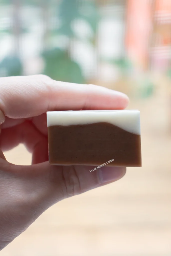 Top coconut layer sinking down into milo layer