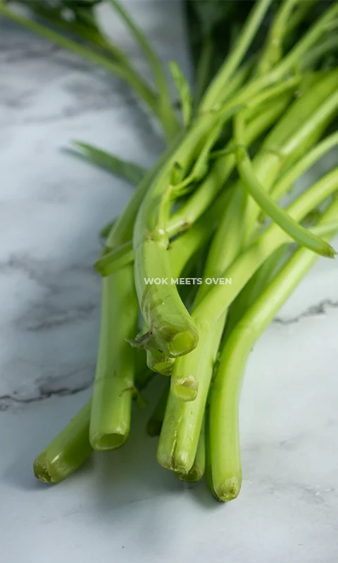 Bottom of stems of water spinach