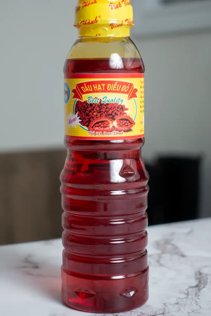 Bottle of annatto oil