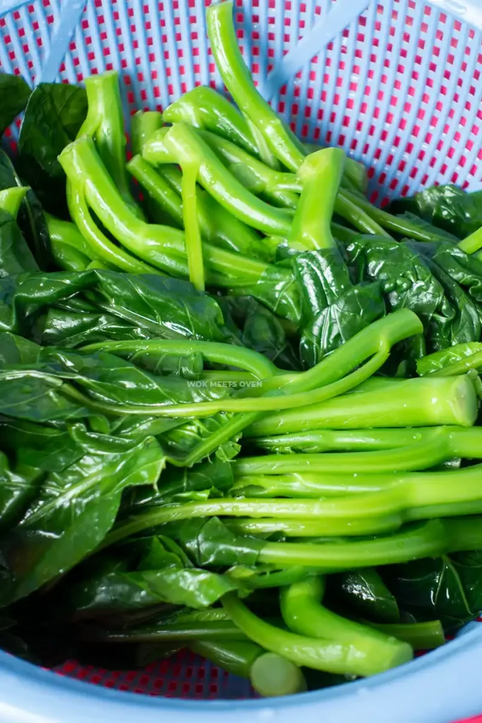 Draining Gai Lan