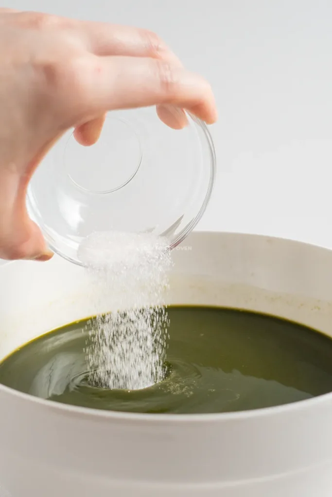 Adding in white sugar