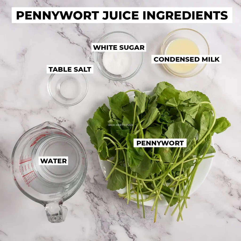 Pennywort drink ingredients