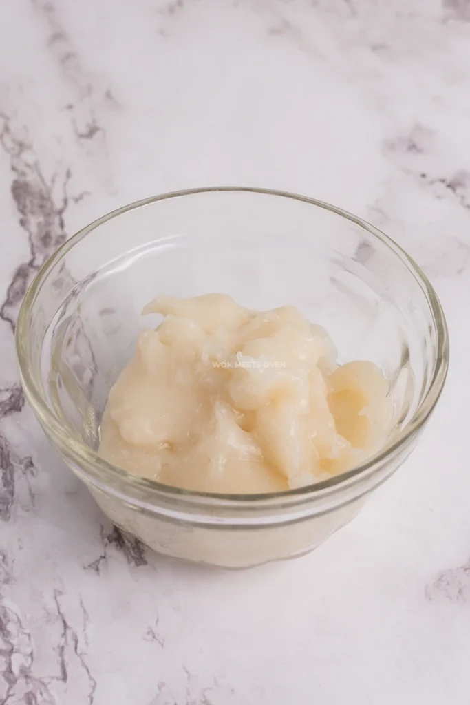 Tangzhong on glass dish