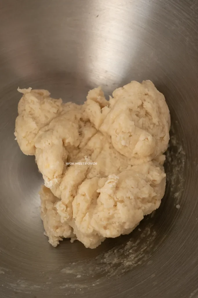 Partially kneaded dough