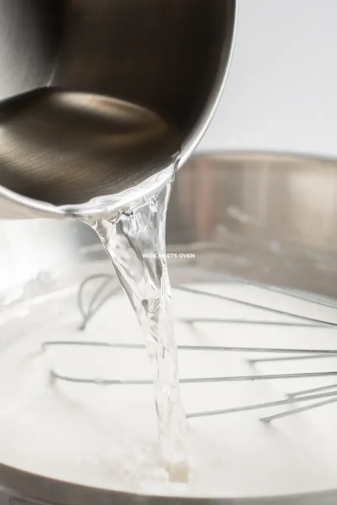 Adding sugar water to rice flour
