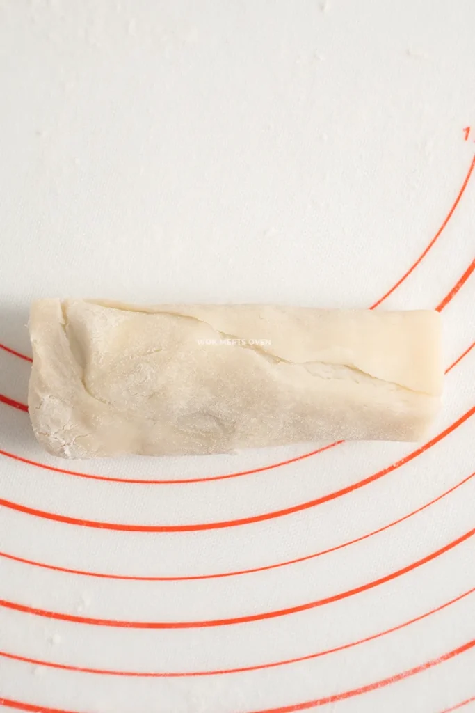 Rolling puff pastry to the other side