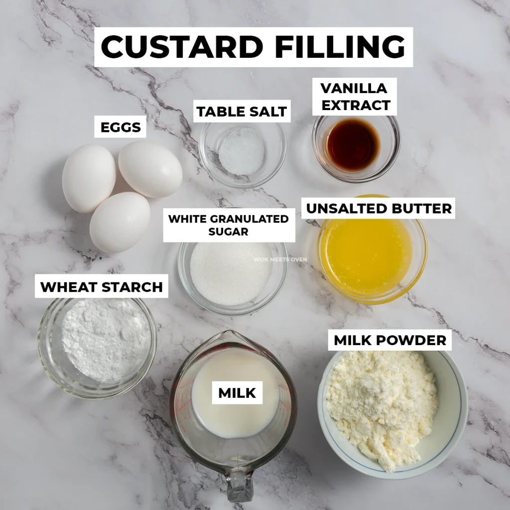 Ingredient shot of custard filling