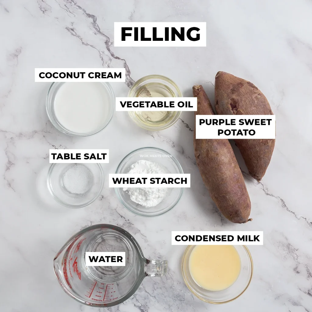 Purple sweet potato filling ingredients