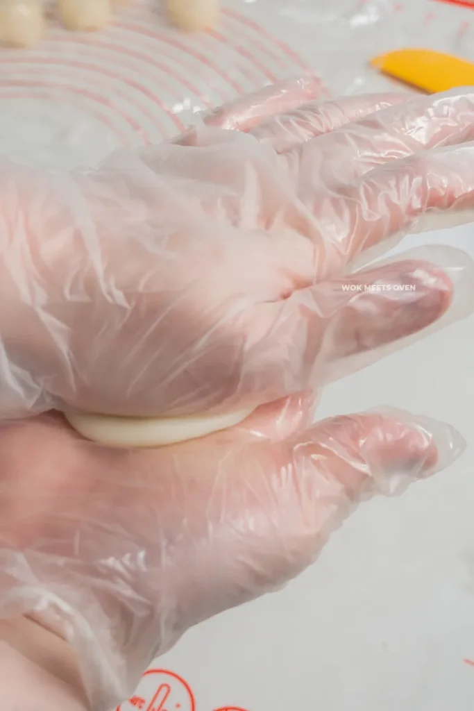 Flattening out the snow skin dough