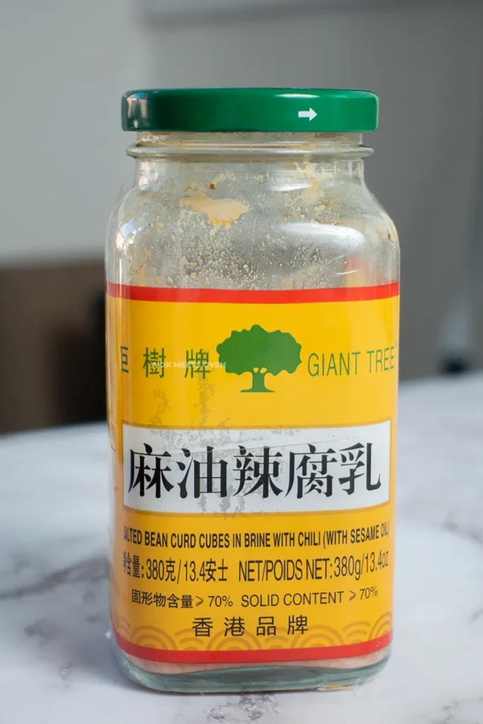 Bottle of fermented bean curd