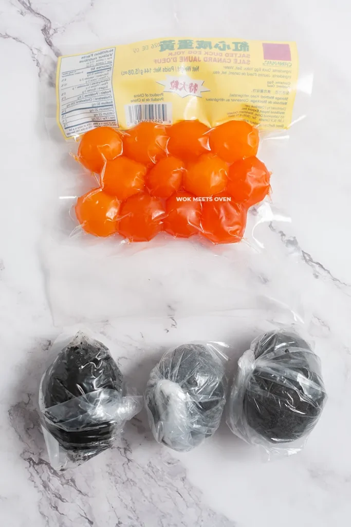 Picture of salted duck egg yolks