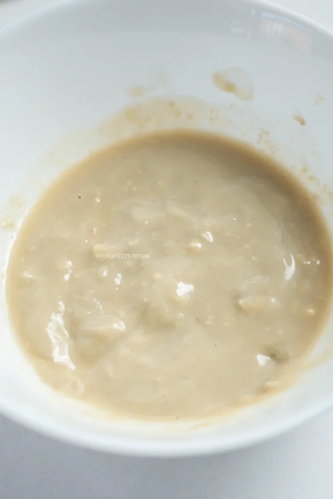 Sauce prepared in bowl