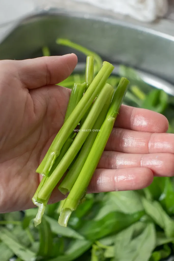 Snapping Ong choy into sections