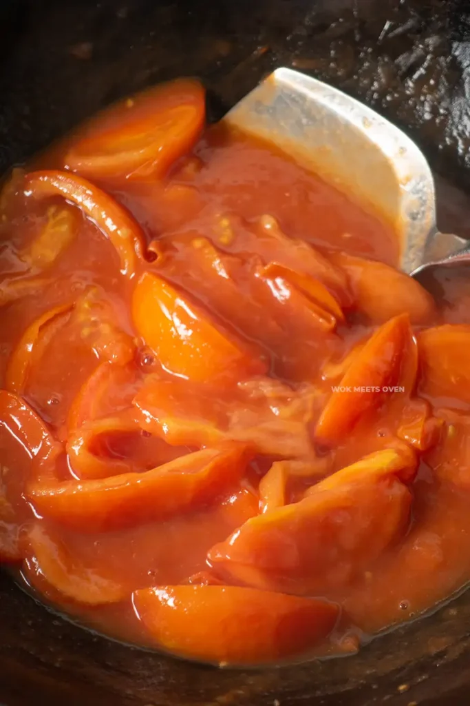 Tomatoes turned into a sauce