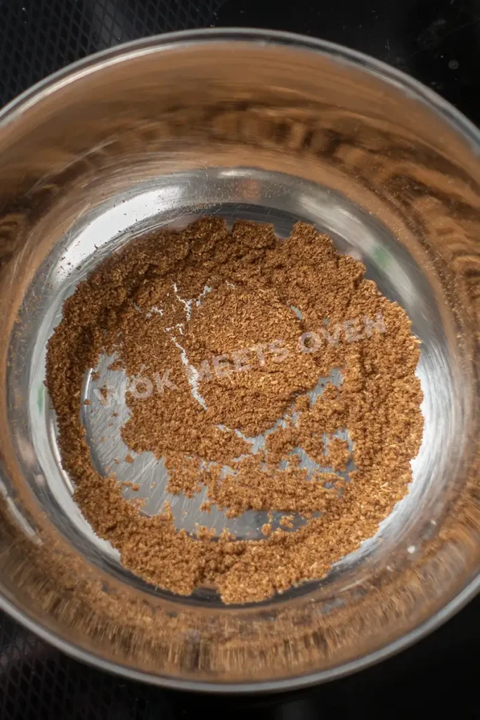 Ground Sichuan pepper corn in bowl