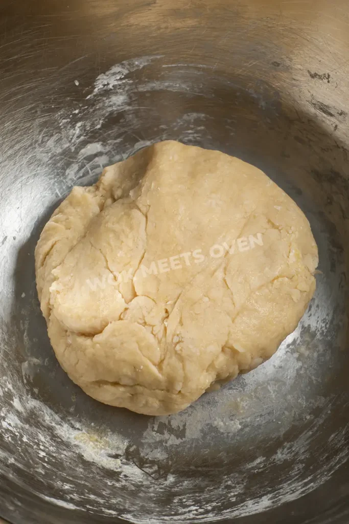 Dough finished kneading in bowl