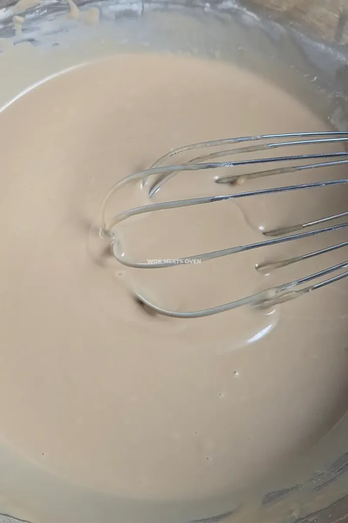 Oil mixed into mixture