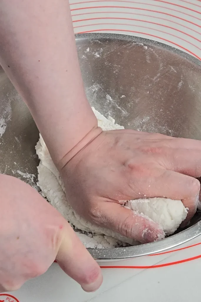 Kneading the dough