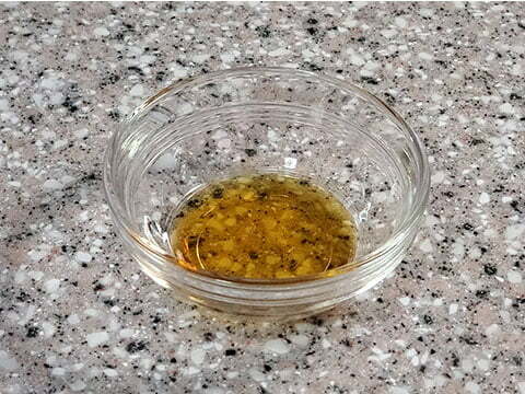 Sesame oil in dish