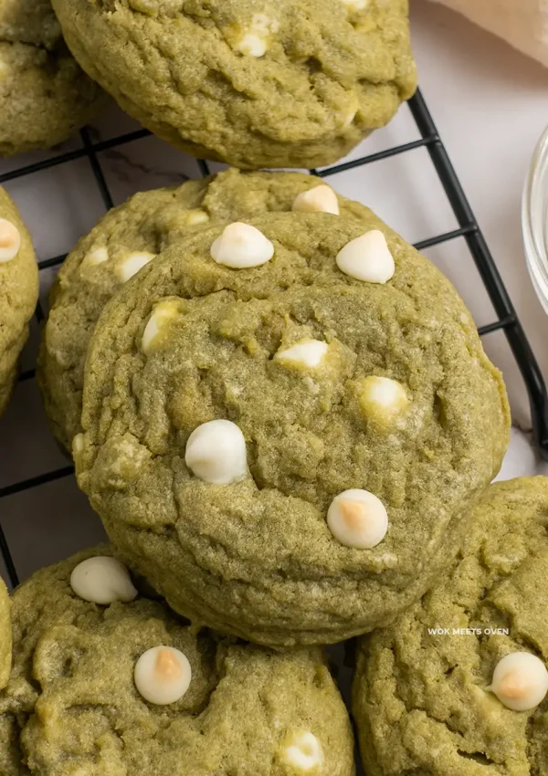 Featured Image of White Chocolate Chip Matcha Cookies