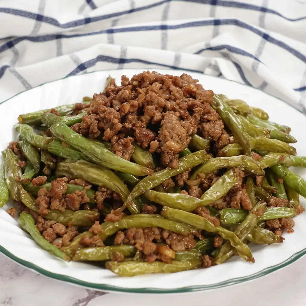 Green beans with minced pork