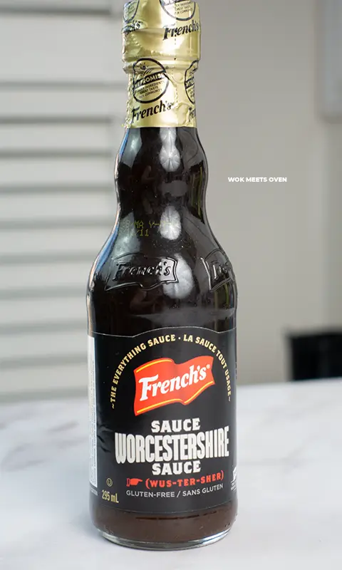 Bottle of Worcestershire sauce