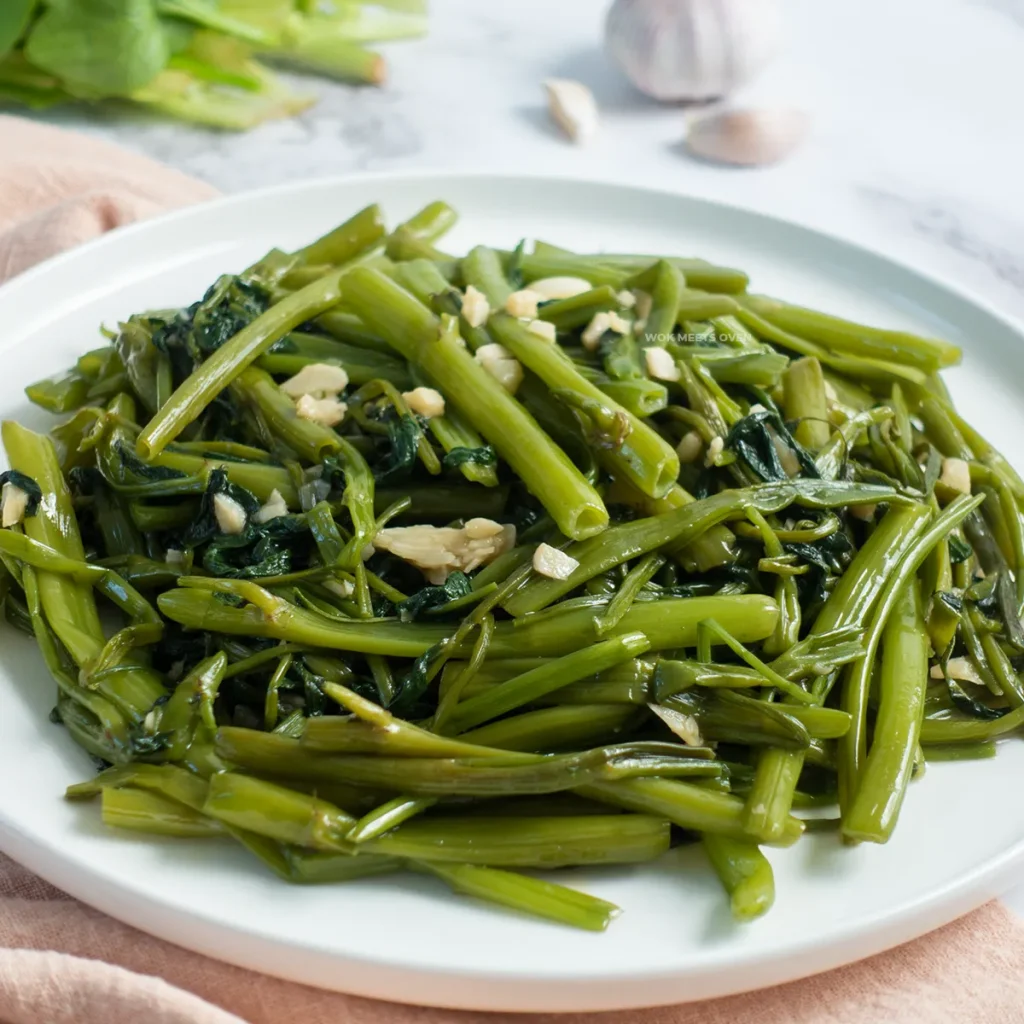 Featured image of Vietnamese water spinach stir fry with garlic