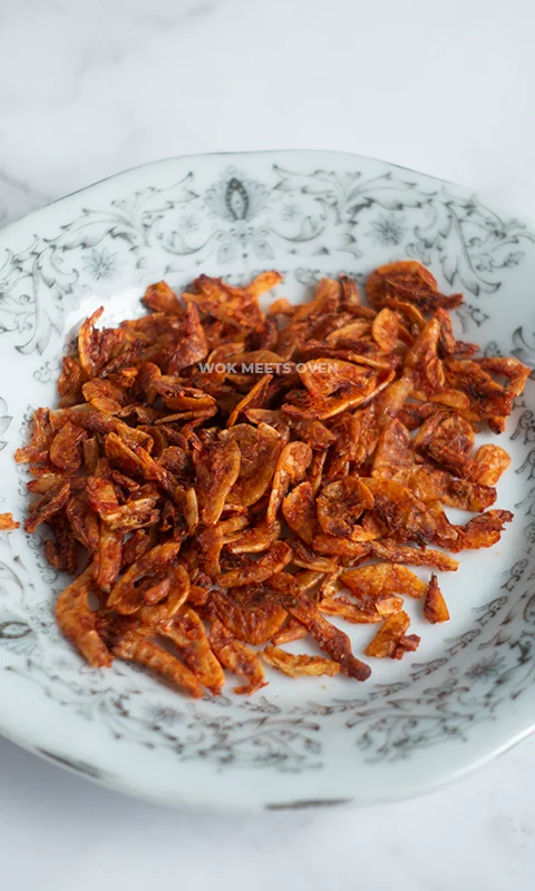 plate of dried crispy baby shrimp