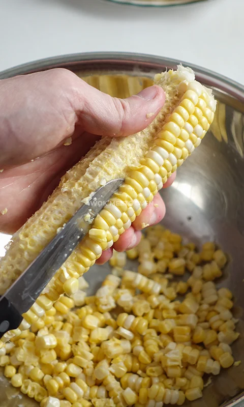 cutting corn kernels sideways