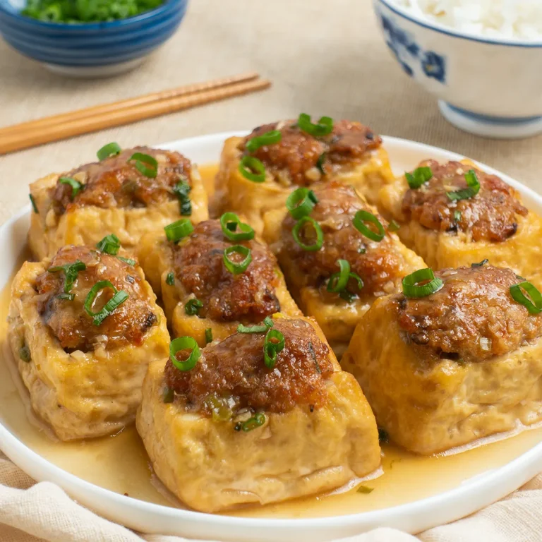 Chinese stuffed fried tofu featured image
