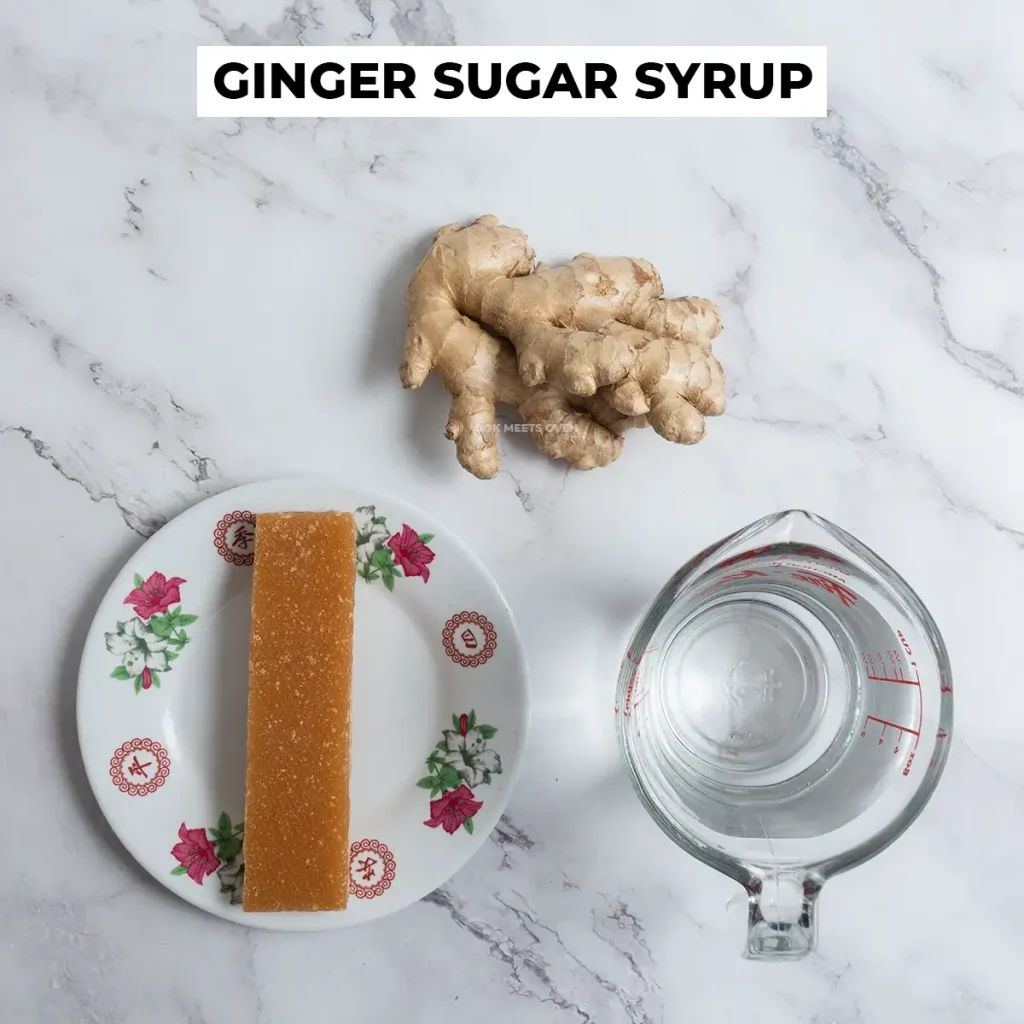 Ginger sugar syrup ingredients