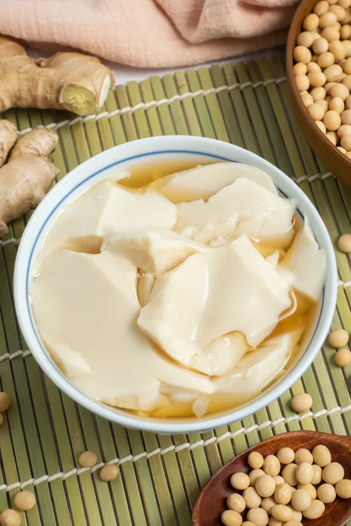 Image of tofu pudding using gelatine powder