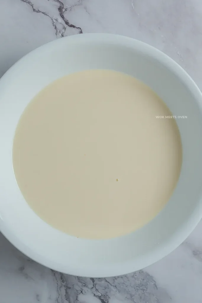 Finished mixing milk mixture