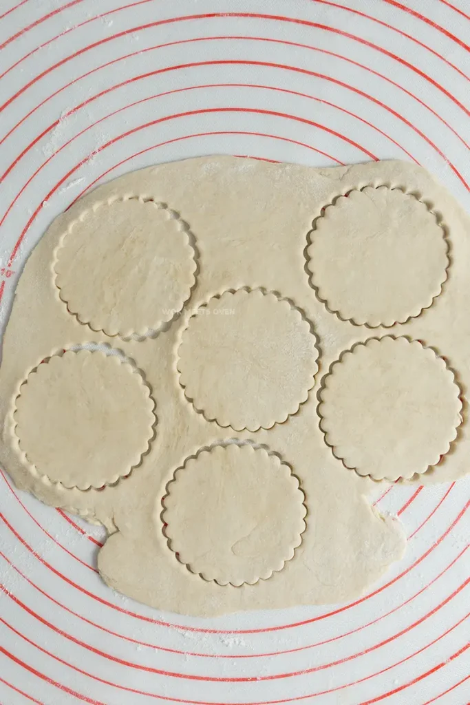 Cut out leftover puff pastry dough pieces