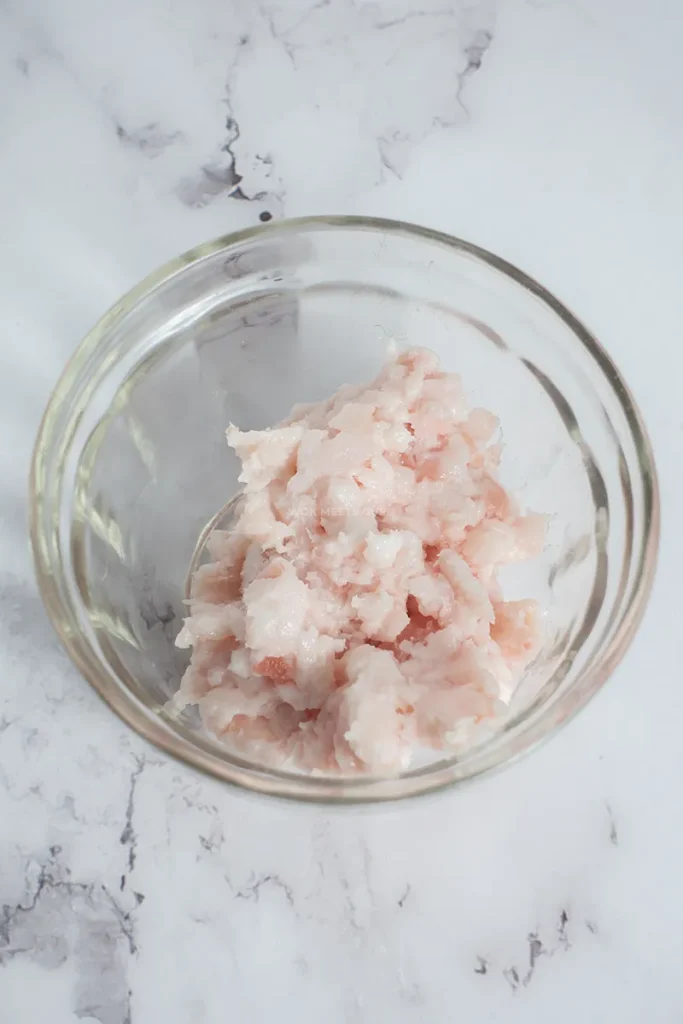 Minced pork fat