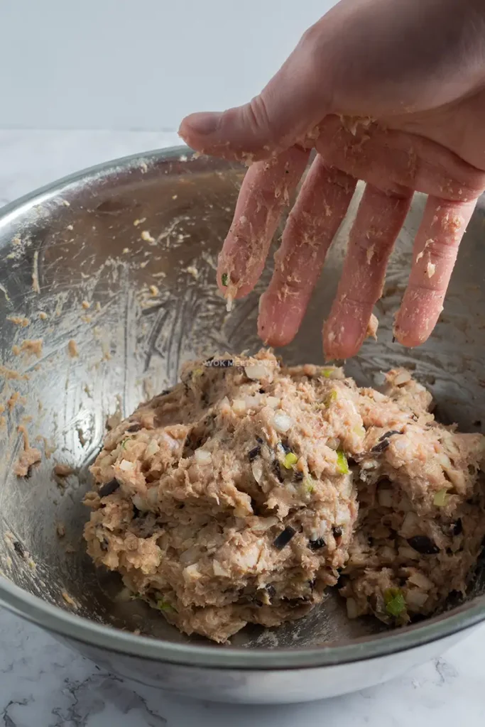 Slamming meat filling shot