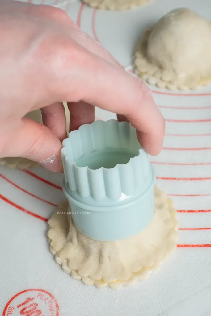 Using another cookie cutter to make the middle more circular