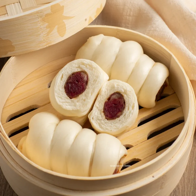 Chinese steamed sausage buns featured image